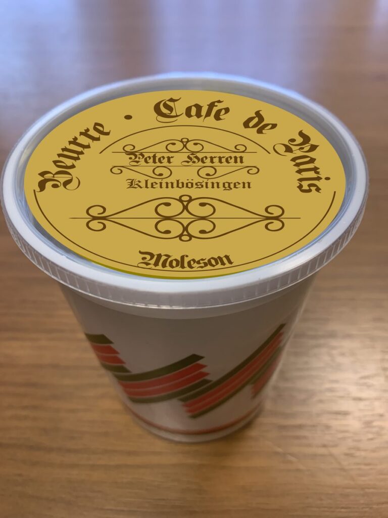 Café de Paris Butter hausgemacht von Peter Herren